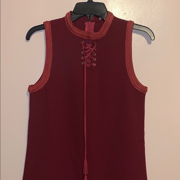 Miss coco red lace up sheath red mini dress size Small - Picture 8 of 9